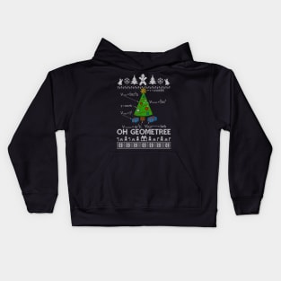 Funny Math Geometry Christmas Tree Geometree Teacher Kids Hoodie